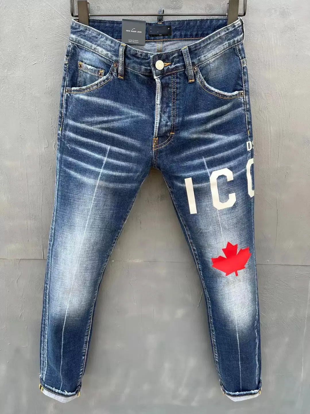 

DSQSURY DSQ Jeans Mens Luxury Designer Jeans Skinny Ripped Cool Guy Causal Hole Denim Fashion Brand Fit Jeans Men Washed Pants 81250, Lm59