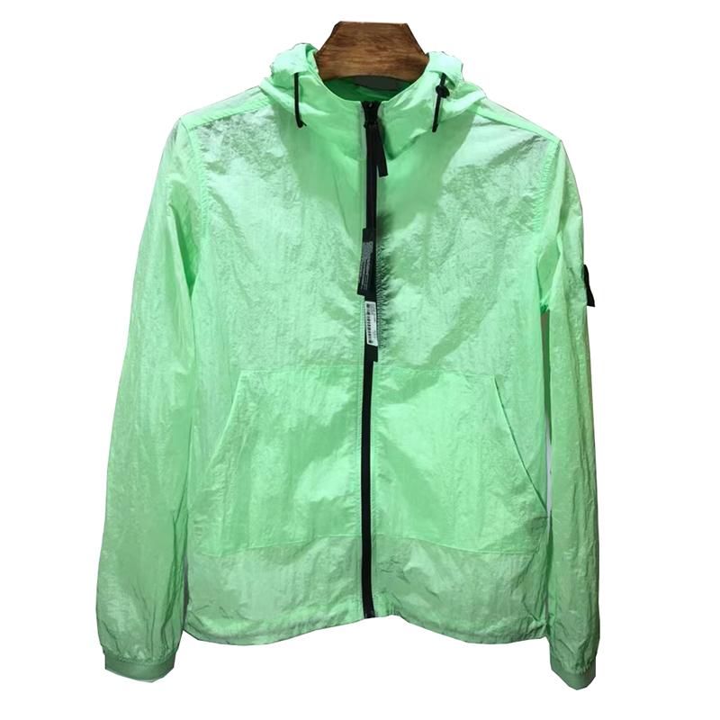 Vestes pour hommes Protection solaire Coupe-vent Été Veste à capuche Hommes Vêtements de peau Métal Extérieur Respirant Léger Jaqueta Masculina M
