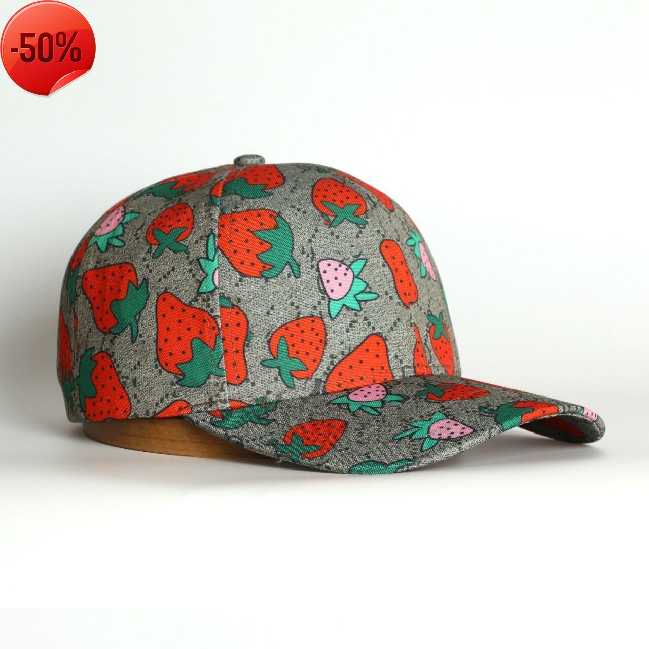 

High quality Hot classic Letter print baseball cap Women Famous Cotton Adjustable Skull Sport Golf Curved strawberry Bucket hat