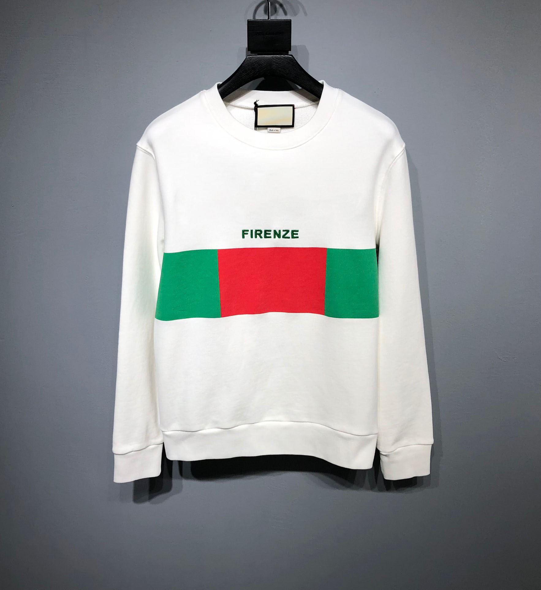 

New AOP jacquard letter knitted sweater in autumn / winter 2021acquard knitting machine e Custom jnlarged detail crew neck cotton r7856s7