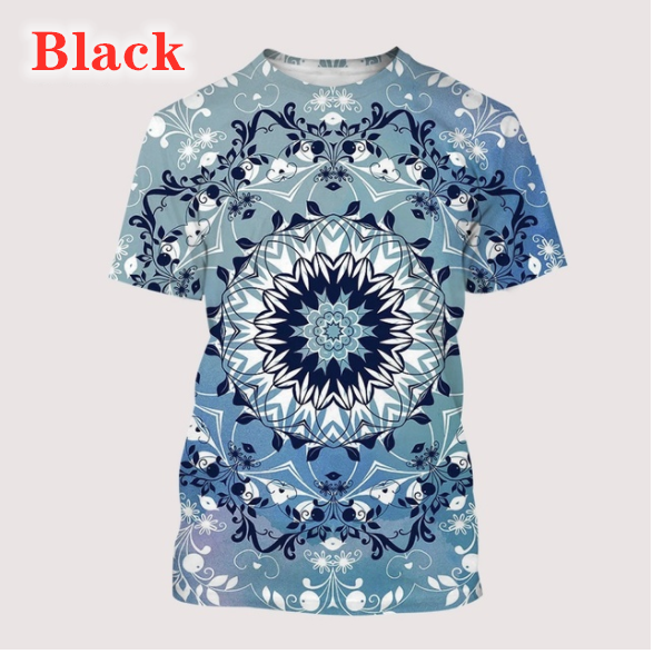 

New 3D Print Causal Clothing Bandana Pattern Fashion Men Women T-shirt Plus Size Size -7XL 005, Color of picture