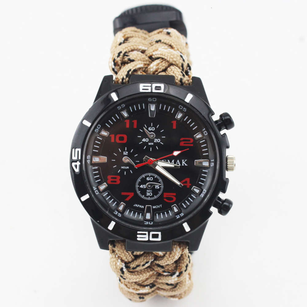 

Umbrella rope tactical flint compass survival watch fashion sports outdoor student schedule