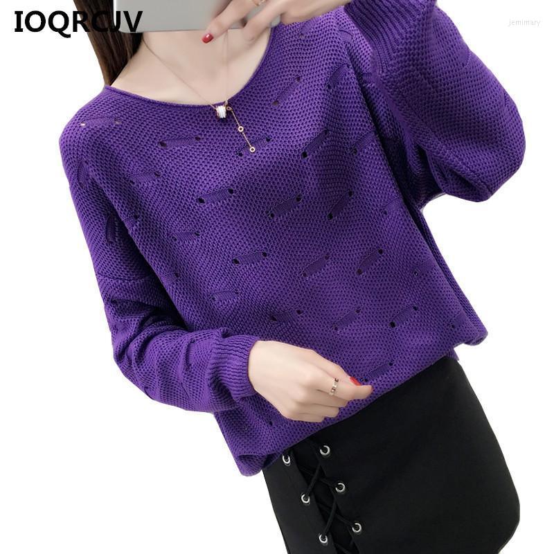 

Women' Sweaters Sweater Bat Sleeve Top 2022 Autumn Women Pullovers O-neck Casual Knitted Hollow Jumpers Jaqueta Feminina R398 Jemi22, Purple