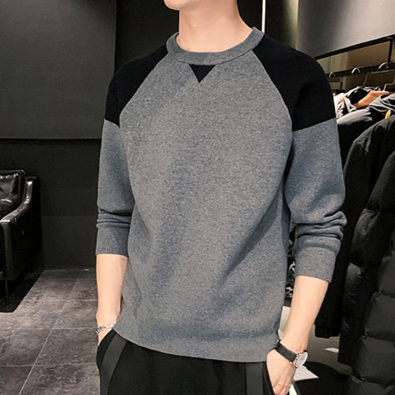 

Men's Sweaters Sweater Men 2022 Fall Men's Loose Long-sleeved And Winter Clothes TrendMen's, Dark grey