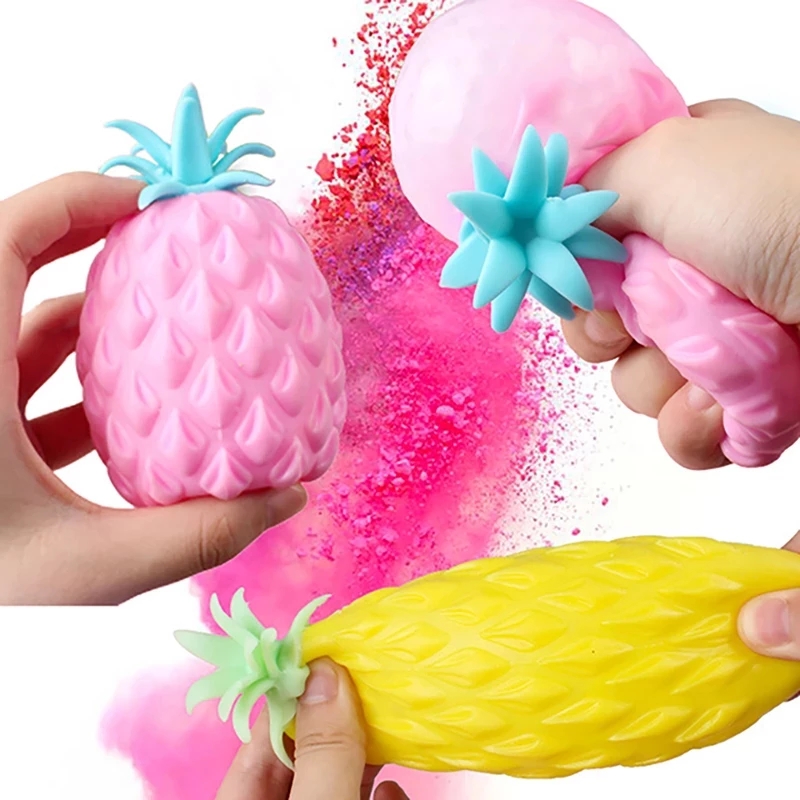 

DHL Fun Favor Soft Pineapple Anti Stress Ball Stress Reliever Toy For Children Adult Fidget Squishy Antistress Creativity Cute Fruit Toys CY15