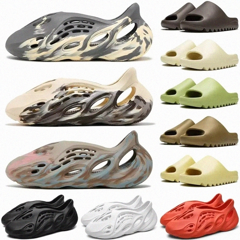 

YEEZIES''slippers Resin Foam Runner Sandals slipper MXT Moon Gray Clay Mineral Blue Earth Brown clog triple black YEEZIES''Sandals 20mk#