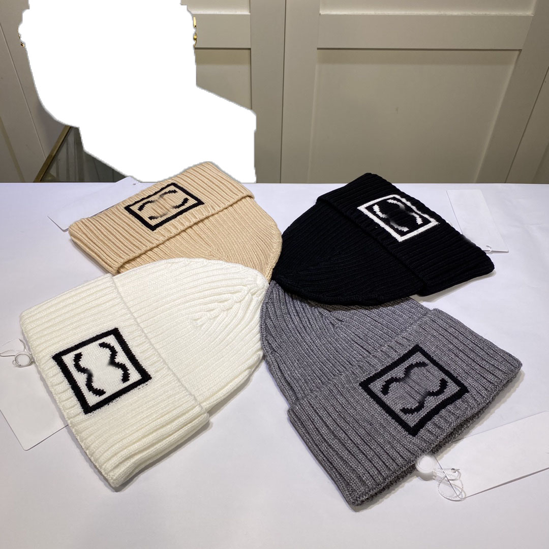 

Luxury knitted hat designer beanie hats fashion ladies fitted hatss unisex cashmere letters casual skull hatsss outdoor warm high quality, Khaki