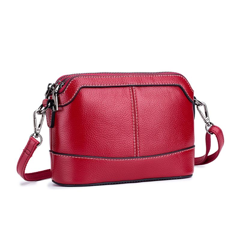 

Evening Bags D 100% Cowhide Leather Large Capacity Women Cross-body Bag Arrivals Fashion Ladies Messenger Women' BagEvening, Black