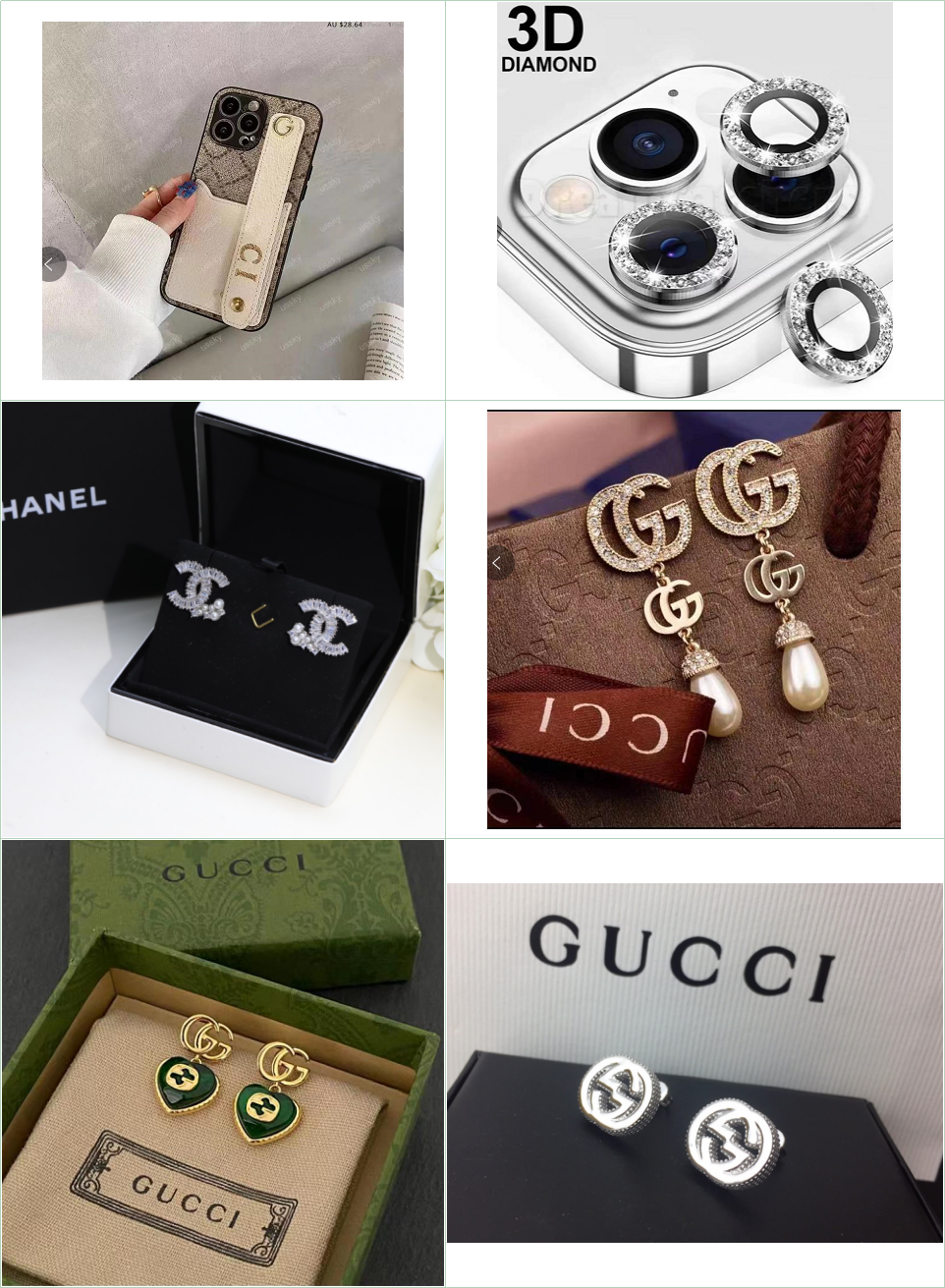 Luxury Designer mobile phone cases and earrings are classic, very beautiful and fashionable