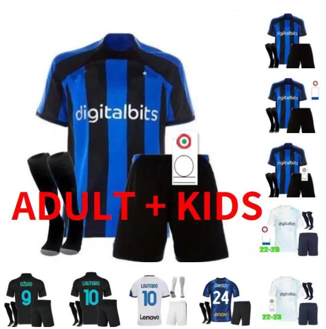 

adult kids kits 22 23 LUKAKU soccer jerseys BARELLA CORREA DZEKO GIROUD LAUTARO THEO INTERS BRAHIM MILAN football shirt 2022 2023 uniforms men kids kits sets, 2021
