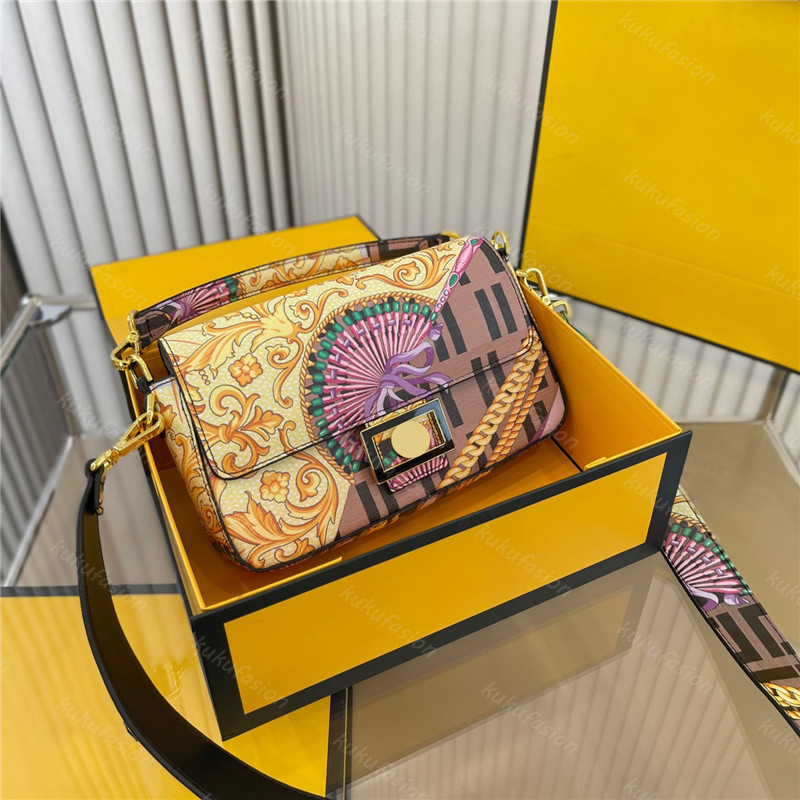 

Designer Baguette Shoulder Bags Women Luxury Handbags F Purses Fendace Totes, Box