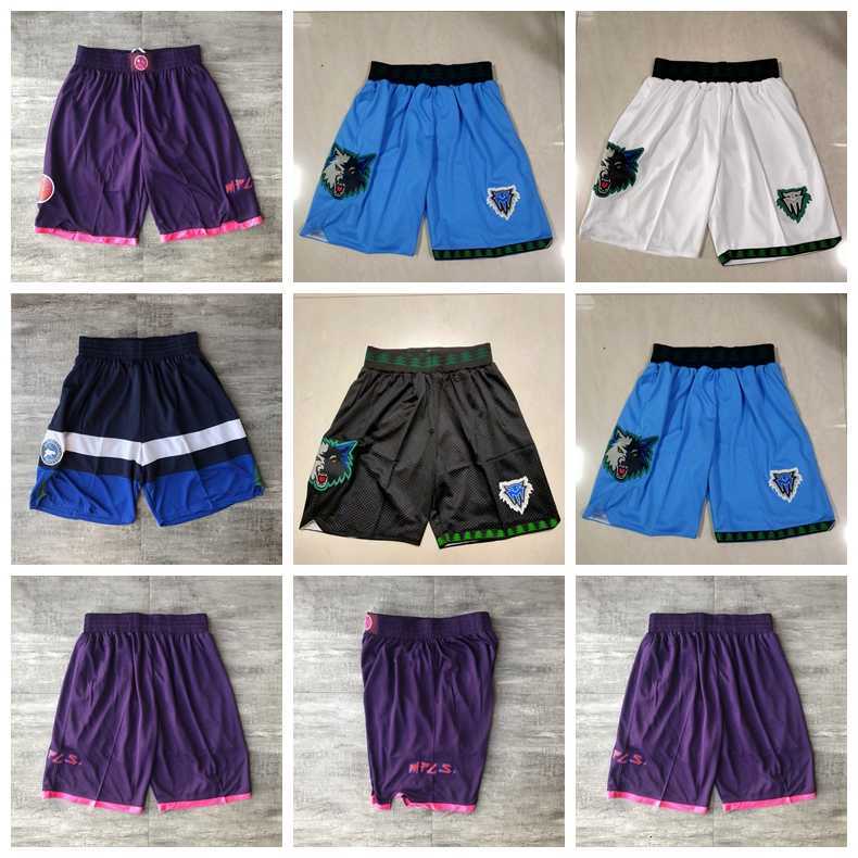 

Minnesota''Timberwolves''short Basketball Shorts men size S XXXL short Pants stitched Embroidery 526, Nik