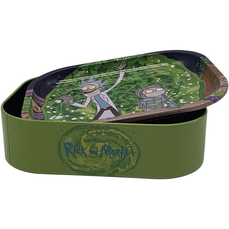 

Stash Box With Metal Rolling Tray Kit Smoking Accessories One package service Smoke 180x140x45mm 10 Designs