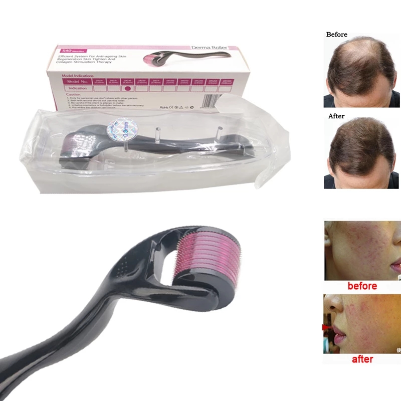 DermaRoller for derma roller Microneedling Face and Body Titanium Needles 0.25 0.3mm length Microneedle Rollers Home Use Microdermabrasion Safe-image-763095580
