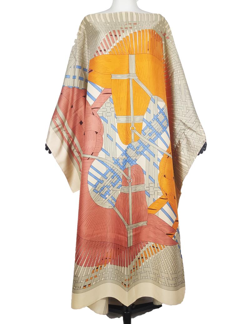 

Ethnic Clothing African Dresses For Women Oversize Traditional Muslim Twill Silk Abaya Kaftan Dress Bohemian Summer Printed Beach BouBou Clo