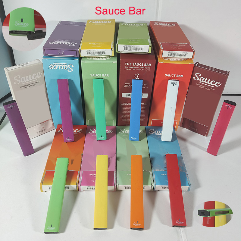 

Sauce Disposable Vape Pen sauce bar 1ml Electronic Cigarettes pods Vaporizer Pod Rechargeable Battery 1ml Starter Kit Disposables Vapes Cartridges Oil Carts