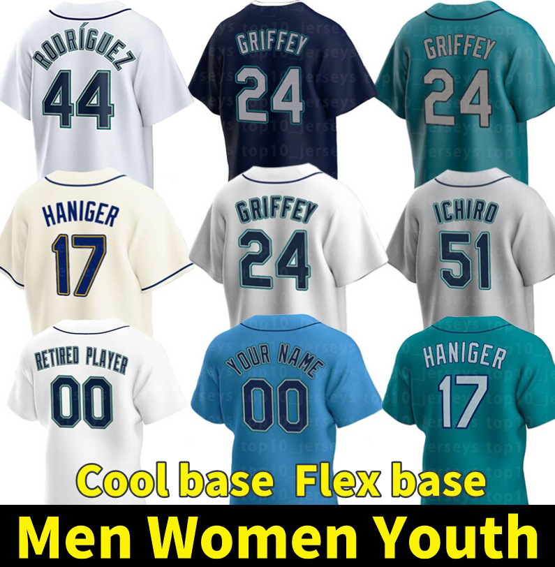 

Ken Griffey Jr. Mariners Baseball Jerseys Seattle Ichiro Suzuki Robbie Ray Alberto Rodriguez Mitch Haniger Ty France J.P. Crawford Eugenio Suarez Adam Frazier player, Youth color 4