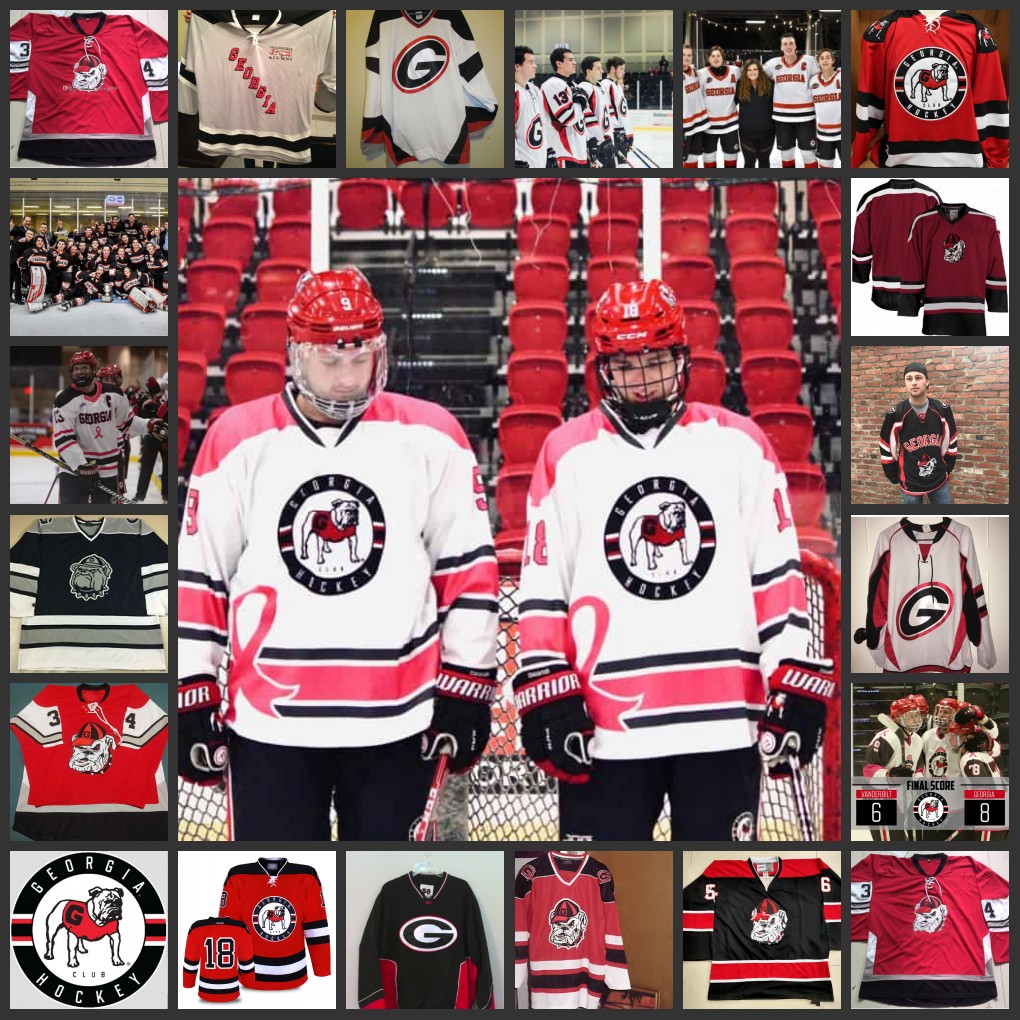 

Custom UGA Georgia Bulldogs Stitched Hockey Jersey 31 Ryan Testino Jersey 35 Nick Newbold 37 Owen Spreadbury 38 Torin Smith 48 Nate Guenard 55 Case Santa Maria Jerseys