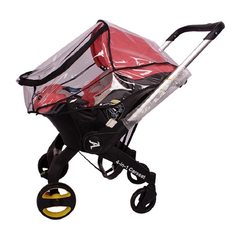 

Foofoo baby carriage rain cover, car seat accessories, doona cover PVC breathable double zipper windproof 220510