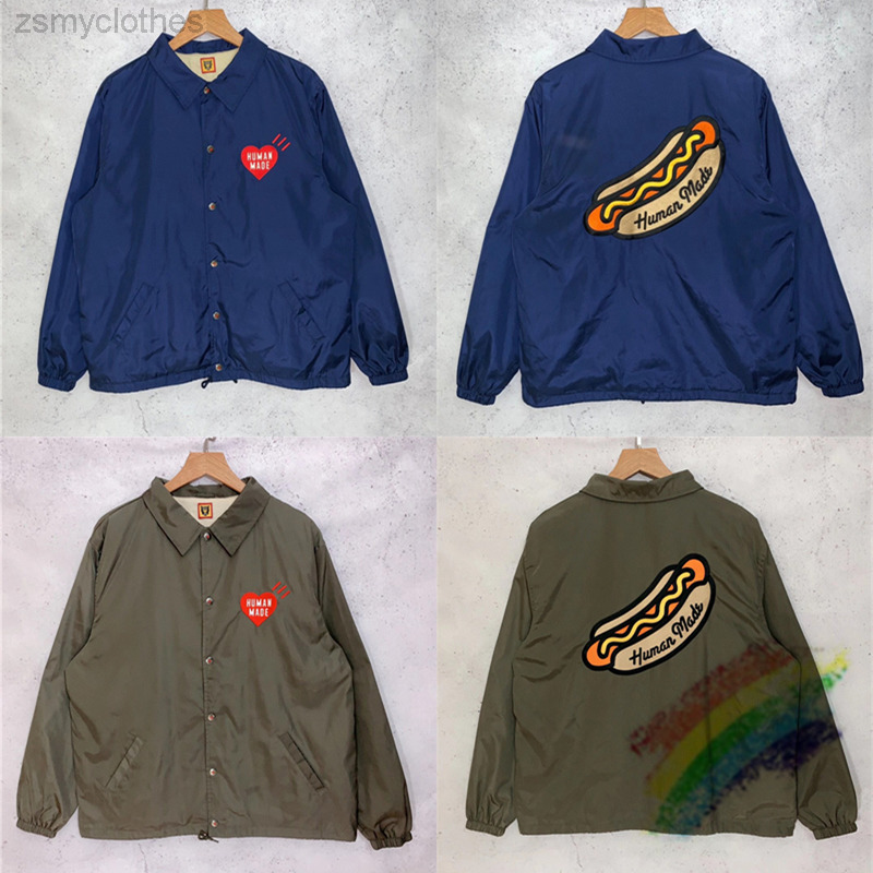 

Human Made Jacket Men Women High-Quality Nylon Embroidery Dog Pattern Windbreaker Men's Jacket