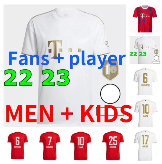 

2022 2023 MANE GRAVENBERCH Soccer Jerseys MAZRAOUI BAYERNs MUNICH MUSIALA DAVAIES Goretzka NEUER MULLER LEWANDOWSKI SANE Kimmich 22 23 football shirt men kids kit, Player version