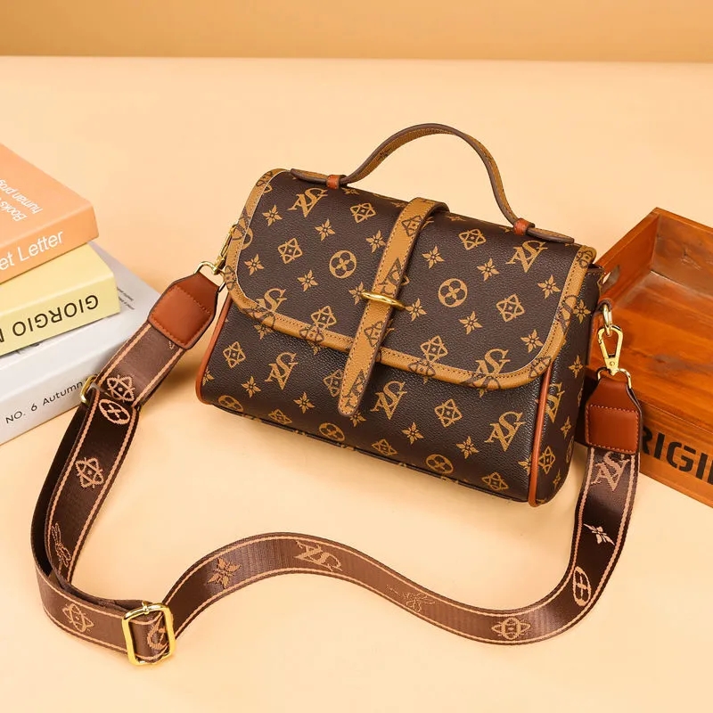 

Womens bag 2022 trendy super star ladies shoulder bag Vintage print luxury bags for women bolsa feminina, Auburn