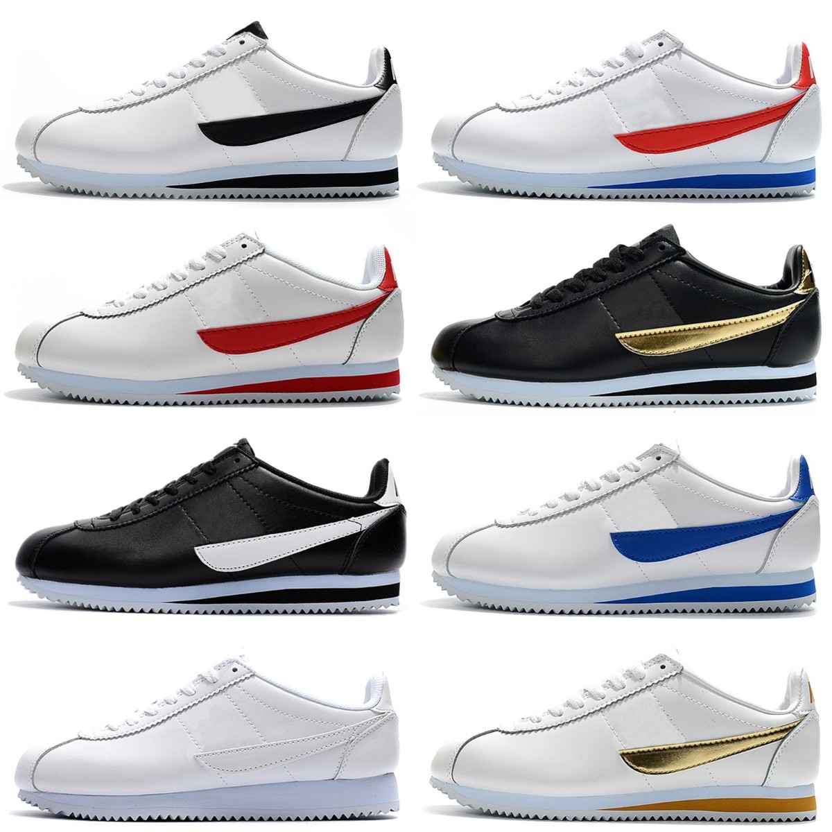 

Quality Classic NYLON RM casual Running Shoes Pink Black Red Triple White Blue Lightweight Run Chaussures Cortez Leather BT QS outdoor sneakers, Box