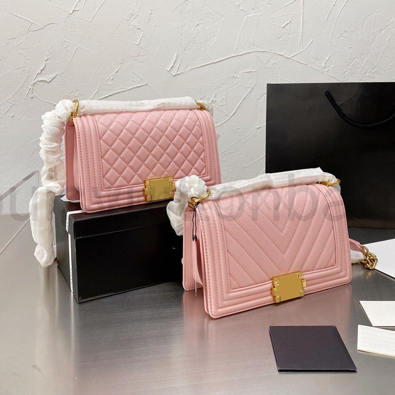 

Luxury Designer Bag High Quality Wallet Classic Boy Girls Diamond Line Caviar Quilted Flap Cowhide Leather Handbags, No bag