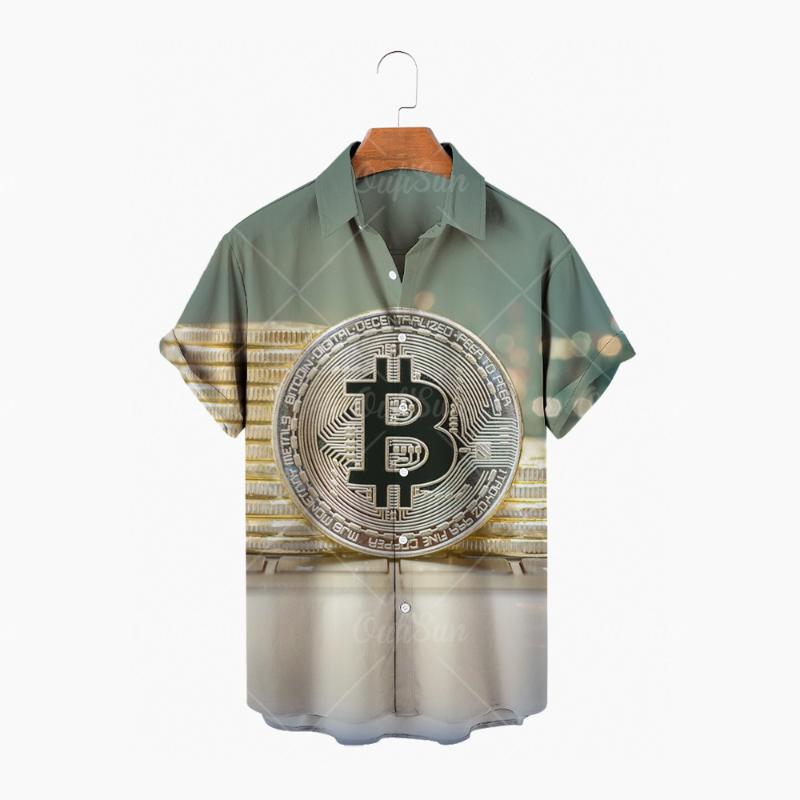 

Men' Casual Shirts Printed Shirt Men' Hawaiian Urban Fashion Short Sleeve Single Button Beach Top 5XLMen' Men'sMen, Zm-717
