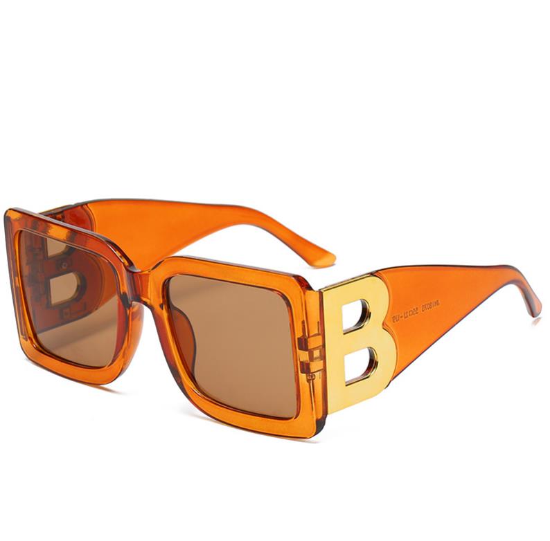 

Sunglasses Oversized Women Big Frame Luxury The Letter B Female Fashion Shades UV400 Vintage Glasses Men