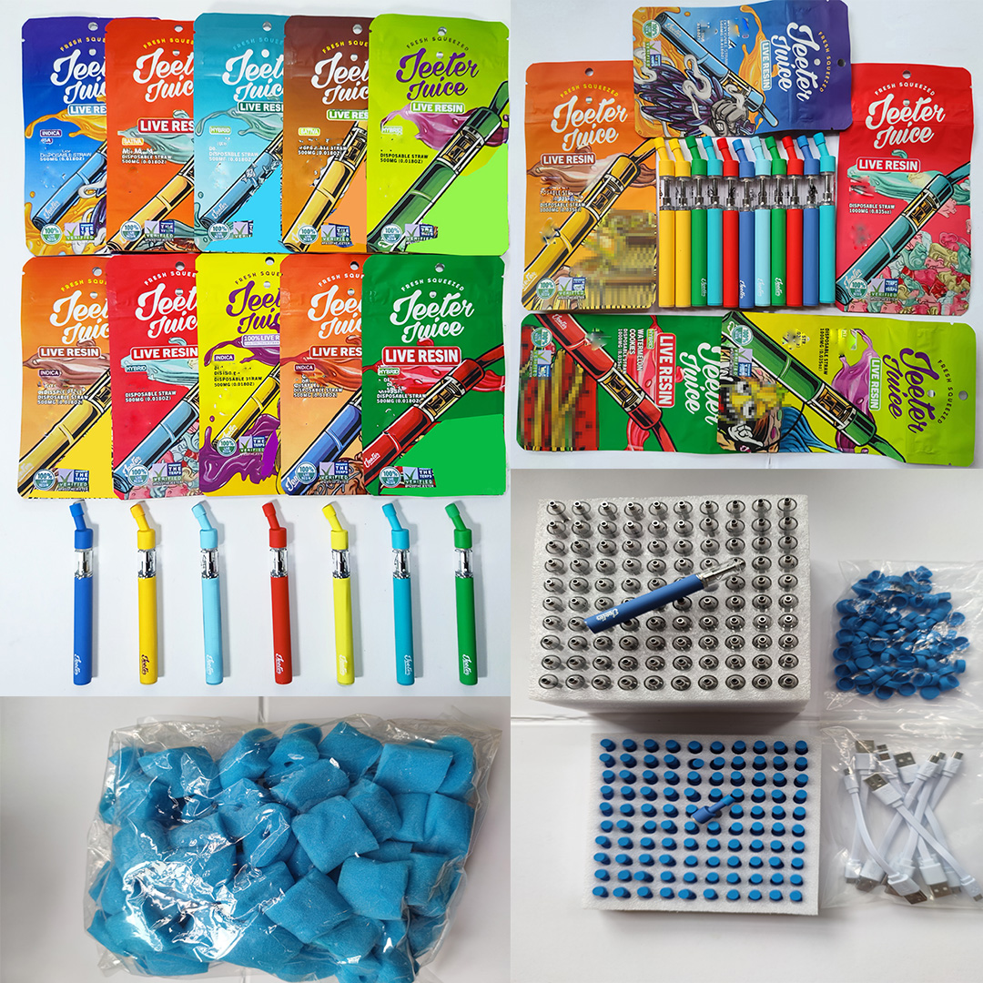 

JEETER juice Rechargeable E-cigarettes cig Cigarette Device 0.5/1.0ML Disposable ecigarette E-cigarettes kits atomizers electronic Vape Pen Pod 10 Color Disposables