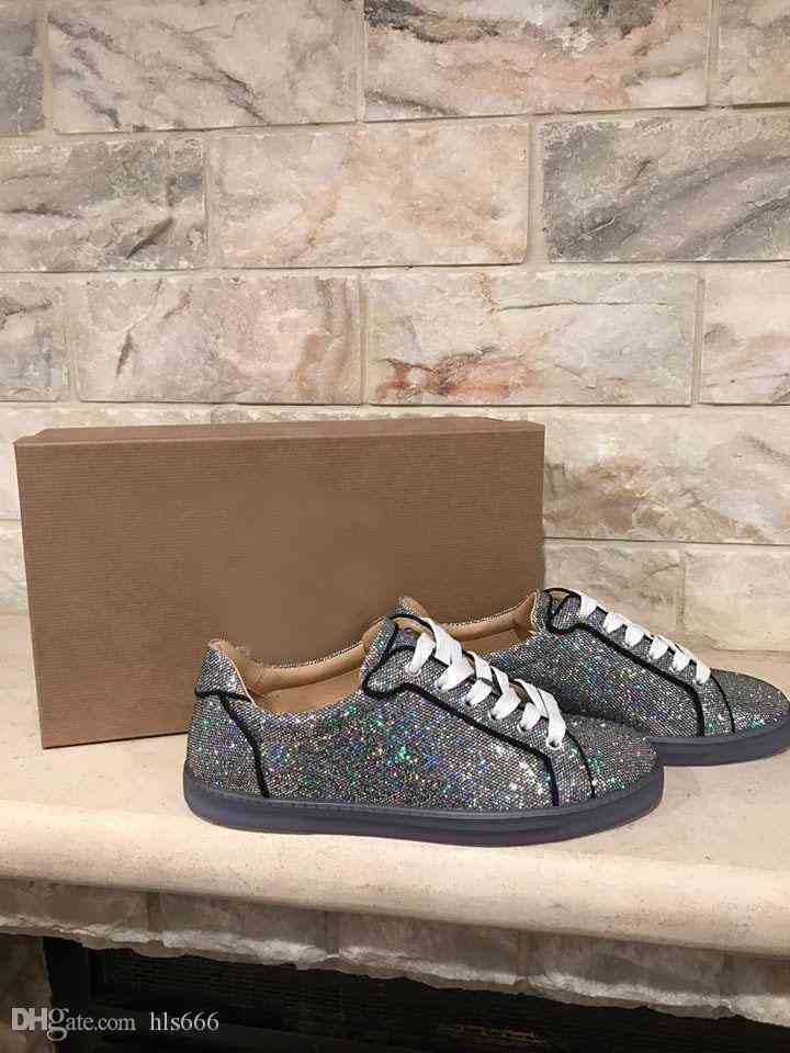 

21S Red Bottom Sneaker Men's Casuals Shoe For Women,Men Casual Walking Luxurious Party Wedding ,Luxury Men Shoes Glitter Leather Low Top, Pictures show