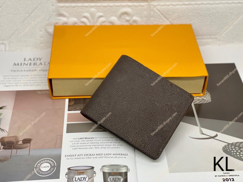 

Quality With Box Wallets High High-end Wallet Women Plaid Style Luxurys Designers Cardholder Paris France Mens 2021Top Ajofl, L6 brown grid wallet