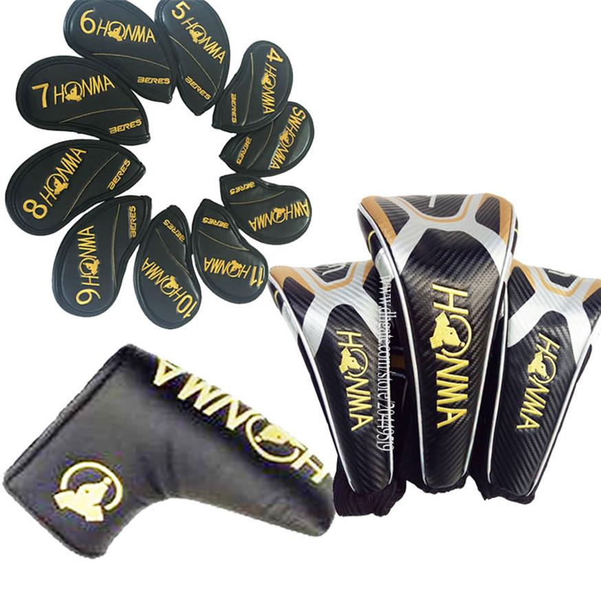 

whole Golf Clubs Full headcover high quality HONMA Golf headcover and irons Putter Clubs head cover Wood Golf headcover s194Q