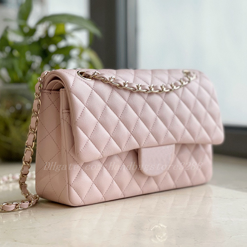 

10A Calssic Cowhide Caviar Leather Shoulder bags Cross body Designer Fashion Handbags Luxurious Wholesale New style for Woman CF Diamond Lattice Purse Luxury, Moisture proof beads