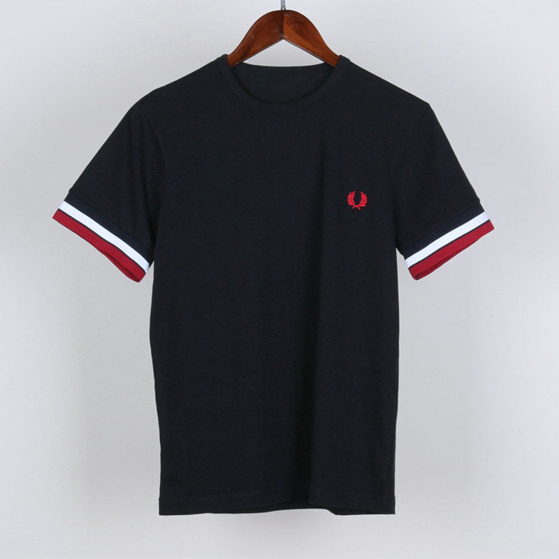 

Men's Summer Short Sleeve Polo Shirt Street Casual Fashion Wheat Embroidery Cotton Top, Customize