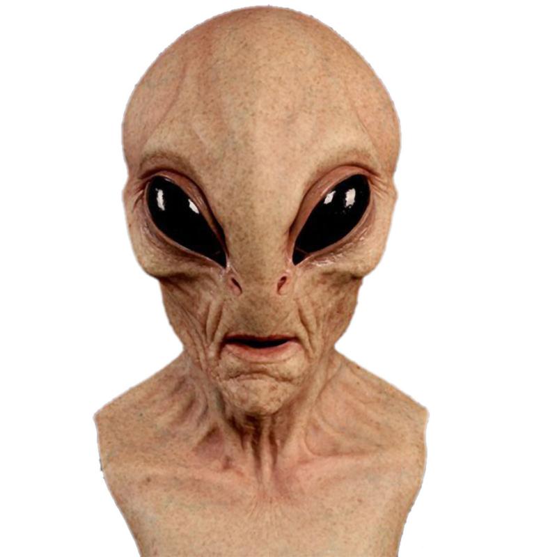 

Party Masks Halloween Horror Alien Mask Scary Horrible Big Eyes Magic Funny Cosplay Prop Full Face Cover Prank Joke
