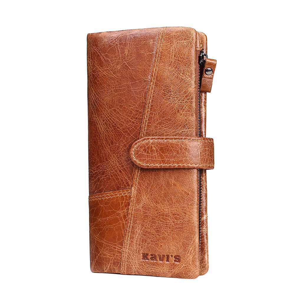 

Fashion Long Wallet Outdoor Ladies Holders Leather Design Solid Color Purse, Red