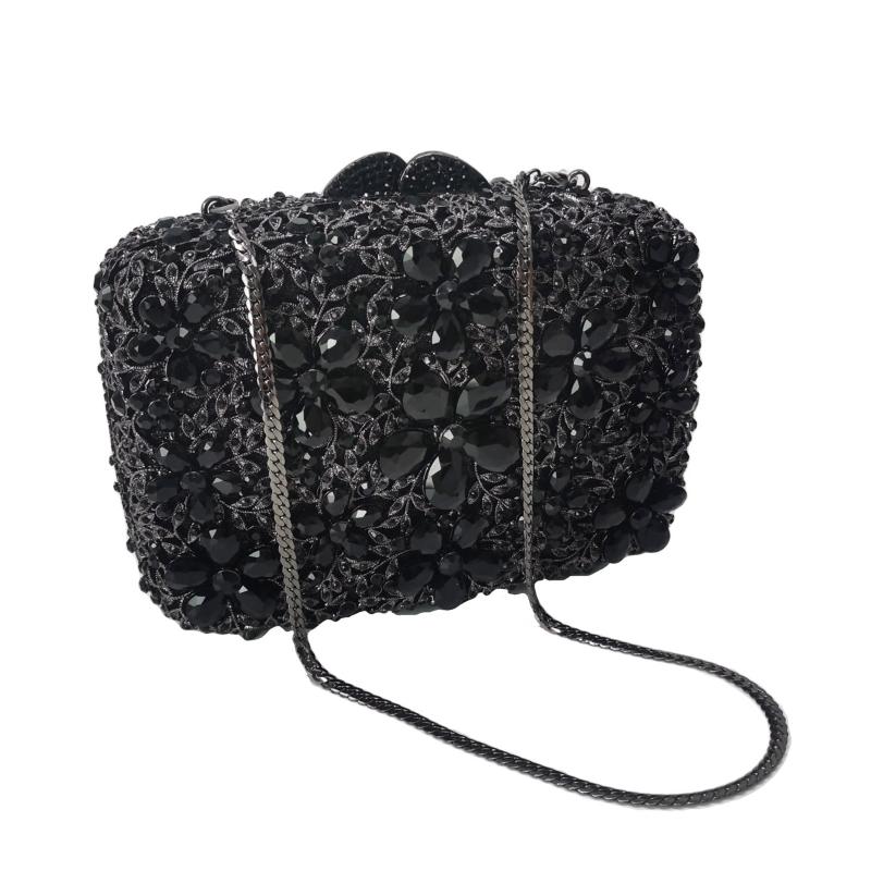 

Evening Bags Luxury Black Rose Gold Party Purse Women Prom Wedding Bridal Clutch Ladies Handbags Sm165Evening, Wholesale diy