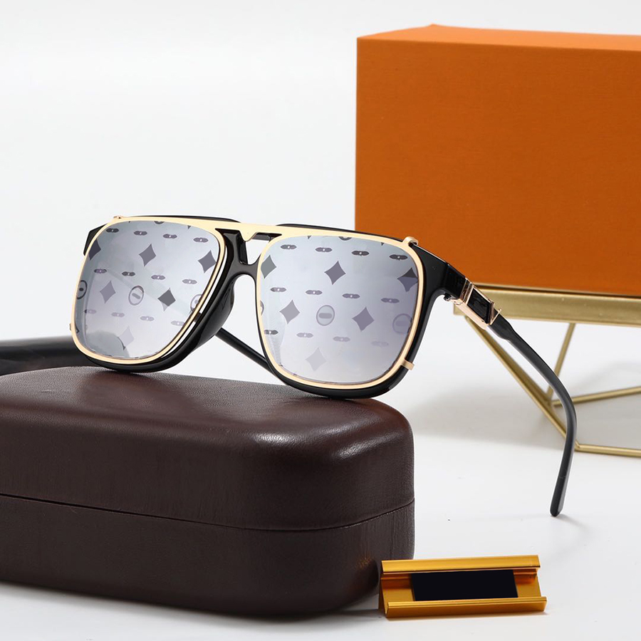 

Unique Summer Sunglasses New Full Frame Designer Glasses Letter Rectangle for Man Woman 6 Color Top Quality
