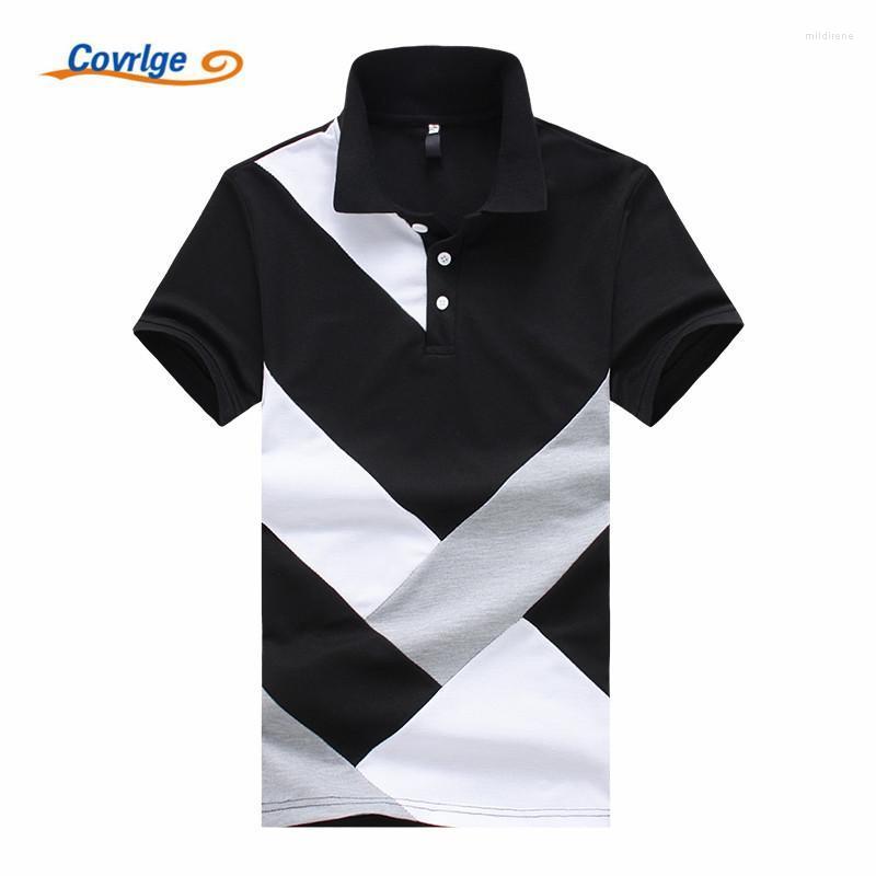 

Men' Polos Covrlge 2022 Summer Men' PoloShirt Fashion Casual Cotton High Quality Short Sleeve PoloShirts Black White Tops Male MTP060M