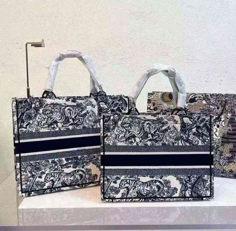 

3A Top Quality Designer Totes Fashion Woman Bag Canvas Screen Print Luxury Black Letter Handbags Design Shoulder Bags lady Cowboy Purse 41cm 36