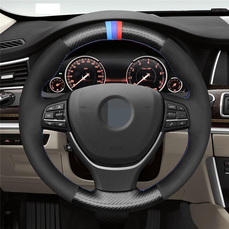 

Steering Wheel Covers Black Matte Carbon Fiber Car Cover For F10 F11 Touring F07 GT F12 F13 F06 F01 F02 2008 2009-2014 2022Steering CoversSt