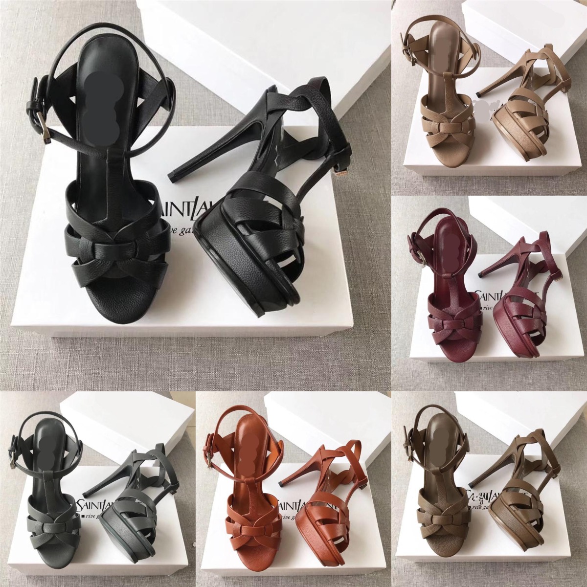 

Italy designer Tribute high-heel sandals Party Dance Shoe Sexy 10cm suede women' metal buckle thick heel wome' shoes slippers Litchi grain cowhide series, Shoes boxes sl original logo