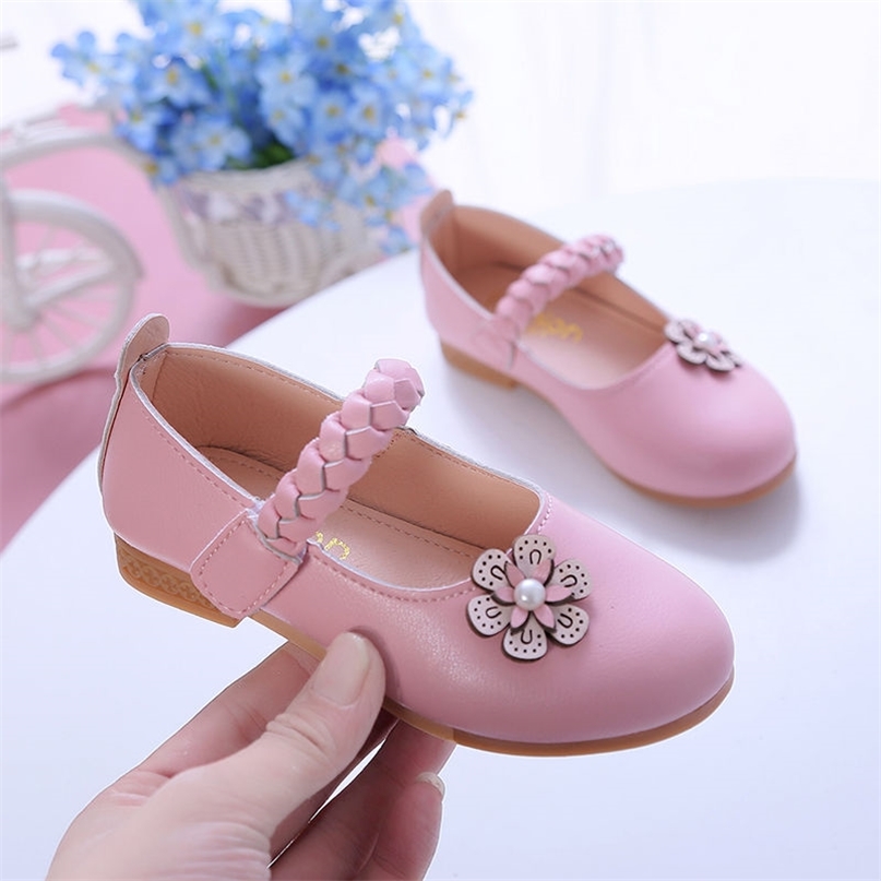 

Autumn Girls Leather Childrens Shallow Single Black British Style Girl Softsoled Princess Shoes 220616, Beige