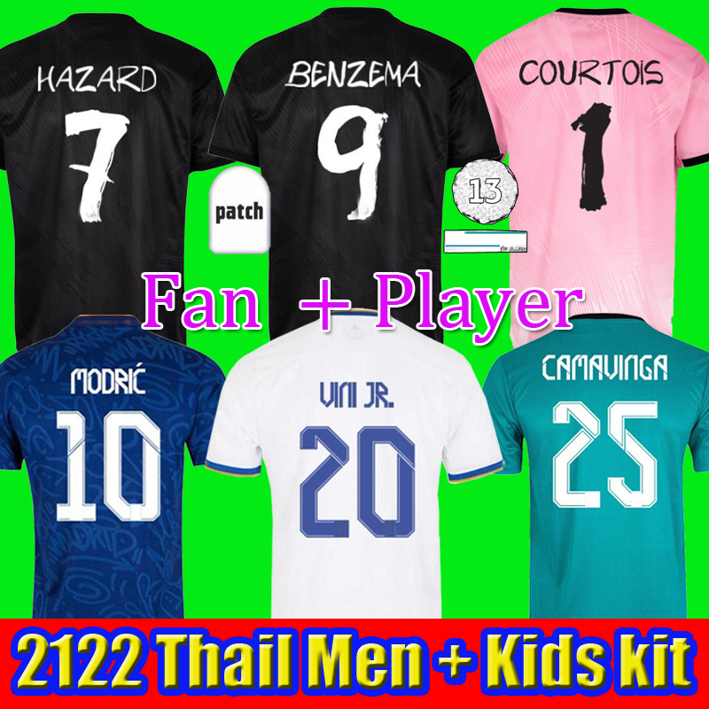 

21 22 real Y3 120th anniversary soccer jerseys football shirt Camavinga ALABA VALVERDE BENZEMA MODRIC VINI JR MARCELO KROOS camiseta men kids kit 2022 2023 uniforms, 2122 third kid + sock