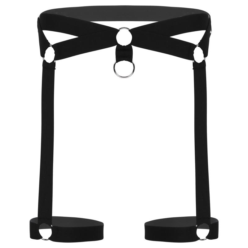 

Underpants Mens O Ring Strappy Garter Belt Underwear Elastic Waistband Stretchy Thongs Party Club Stage Performance Costume Accessories, Black;white