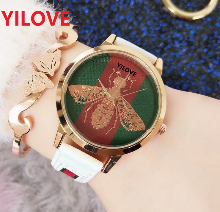 

High quality Top model Fashion Lady Watches 36mm Casual bee skeleton women wristwatch rose gold Nylon Fabric Strap Clock Luxury female Watch favorite Christmas gift, As pic