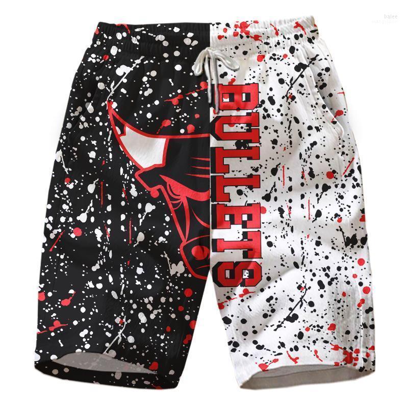 

Men' Shorts Fashion Style Animals Pattern Red Color Beach Man ShortsMen, Black