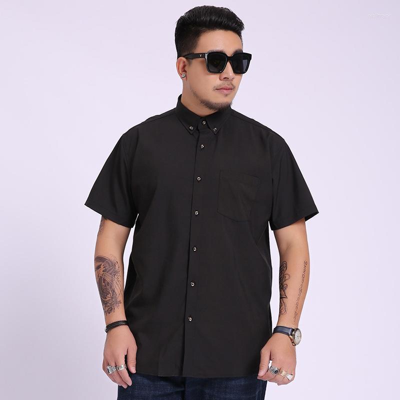 

Men's Dress Shirts Summer Men Formal Shirt Turn Down Collar Short Sleeve Office Business White Black Male 4XL 7XL 8XL 10XL 150KGMen's Sybi22